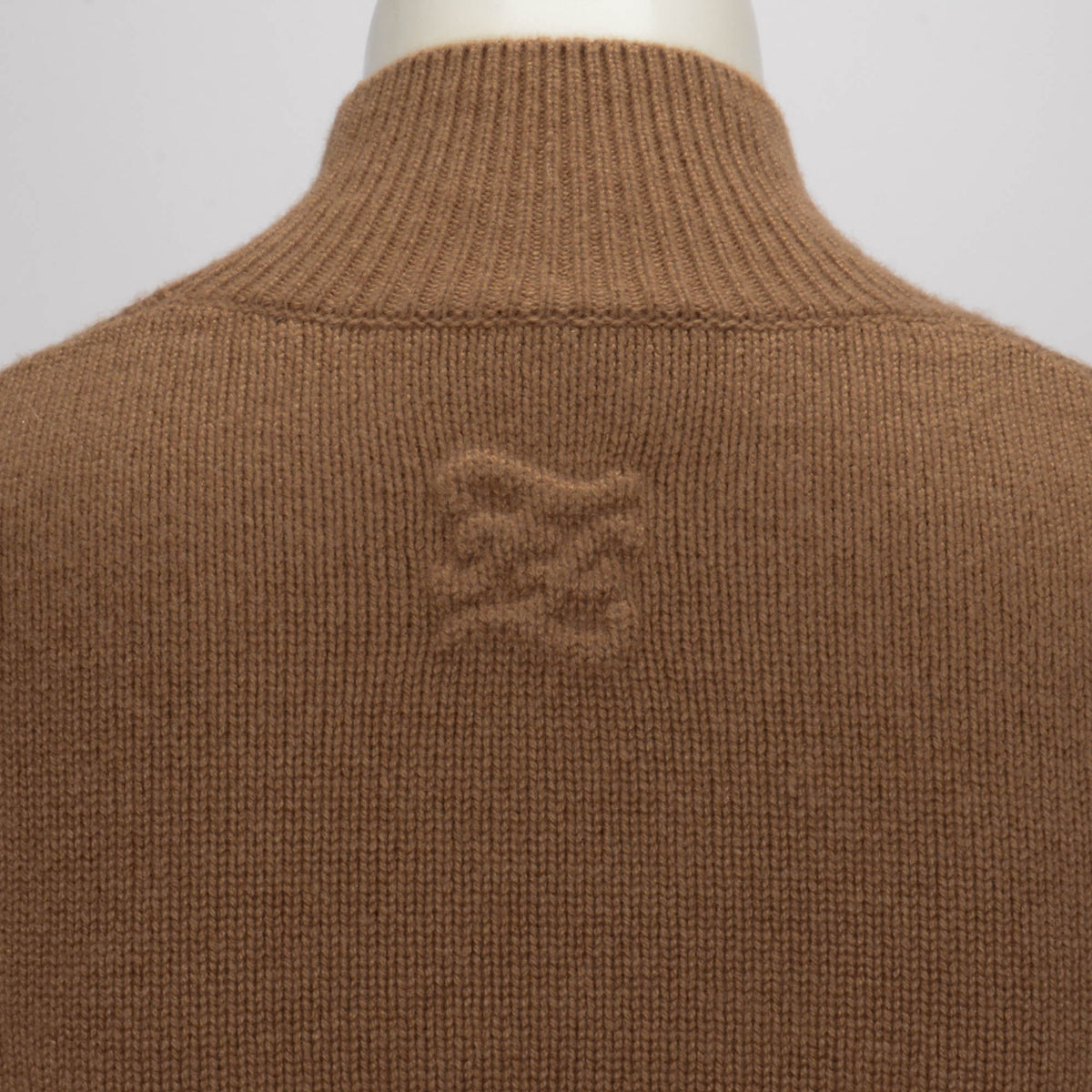 Fendi Brown Cashmere Karligraphy Embossed Cropped Sweater Set