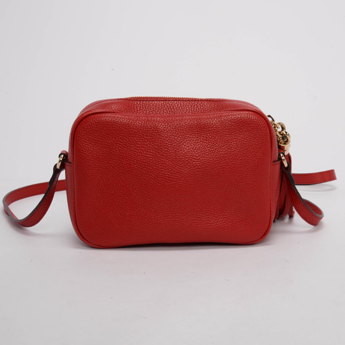 Gucci Red Grained Calfskin Soho Disco Bag