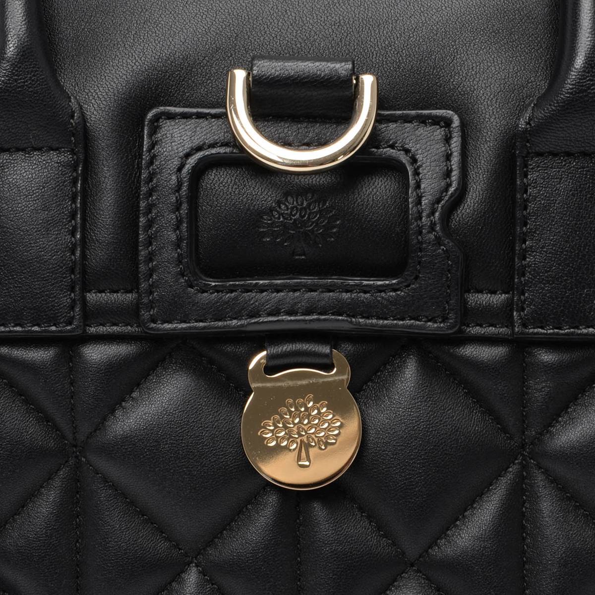 Mulberry Cara Delvigne Black Quilted Mini Backpack