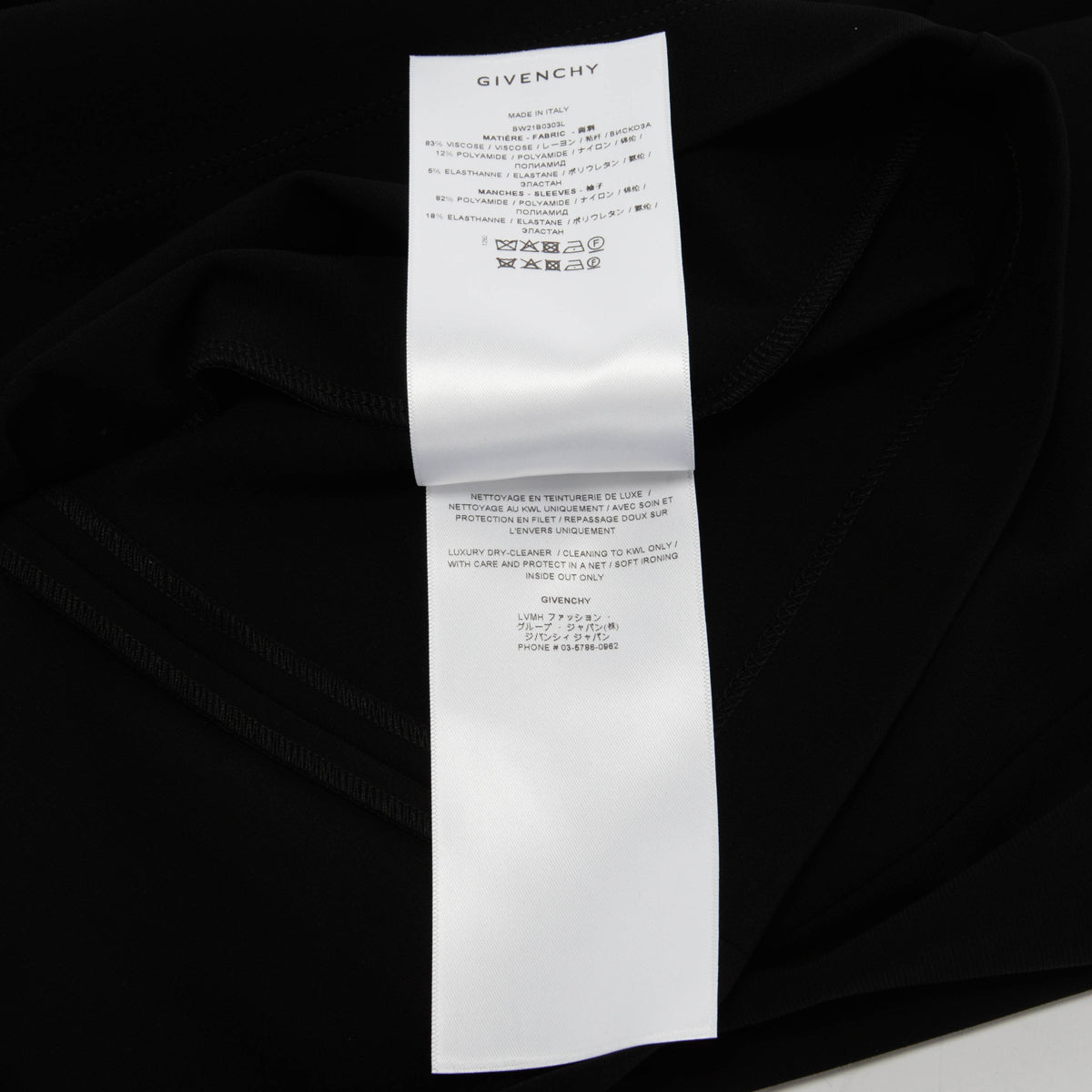 Givenchy Black Sheer Logo Longsleeve Dress FR 36