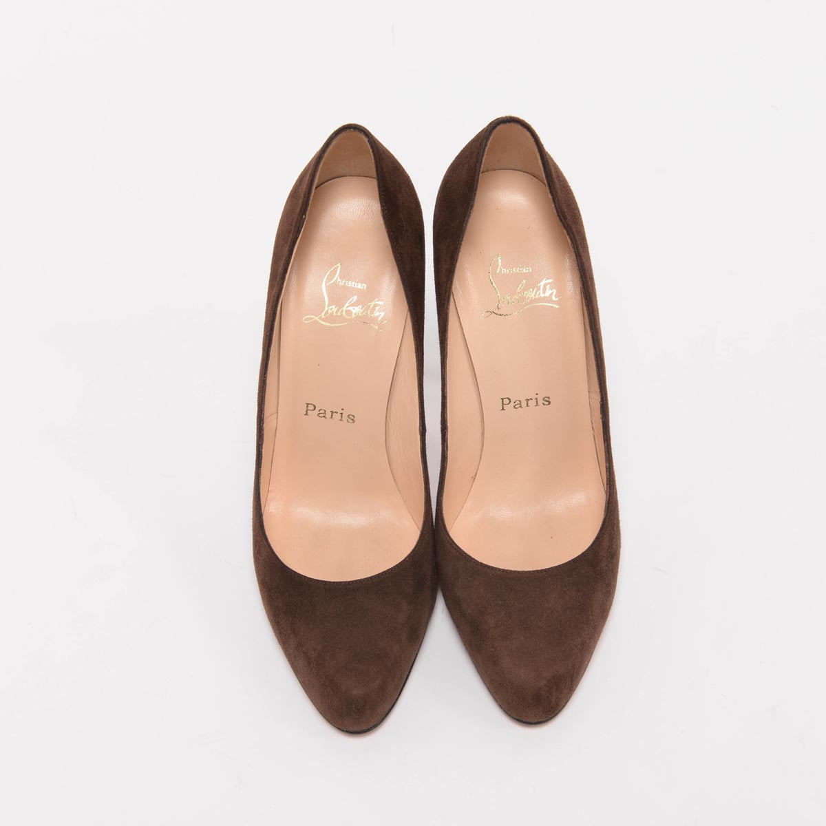 Christian Louboutin Brown Suede Simple Pumps 40