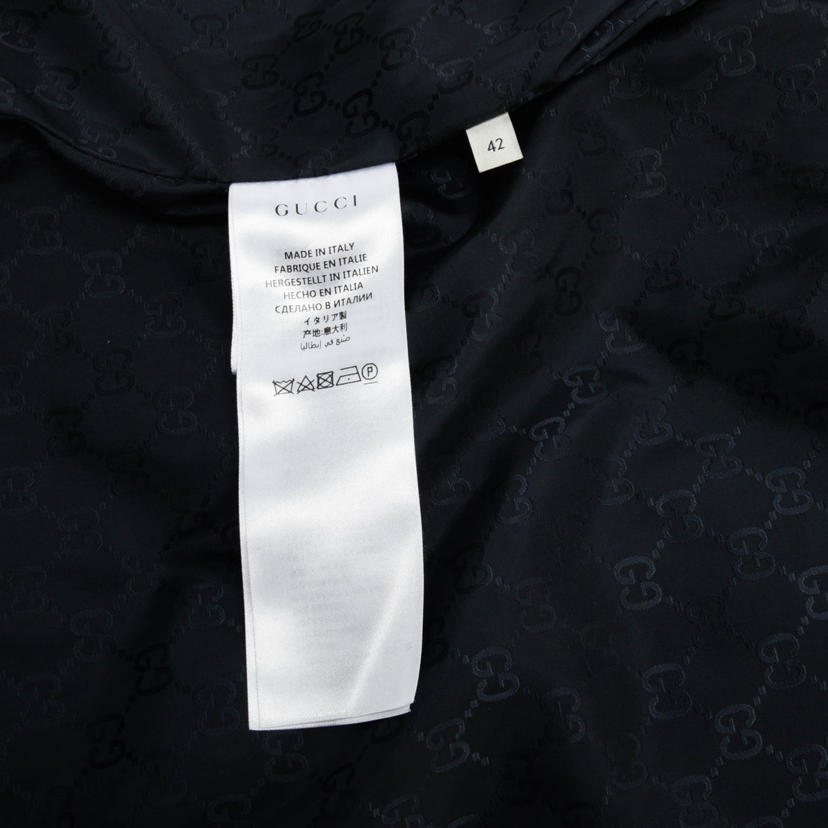 Gucci Navy Quilted Web Trim Long Puffer Jacket IT 42