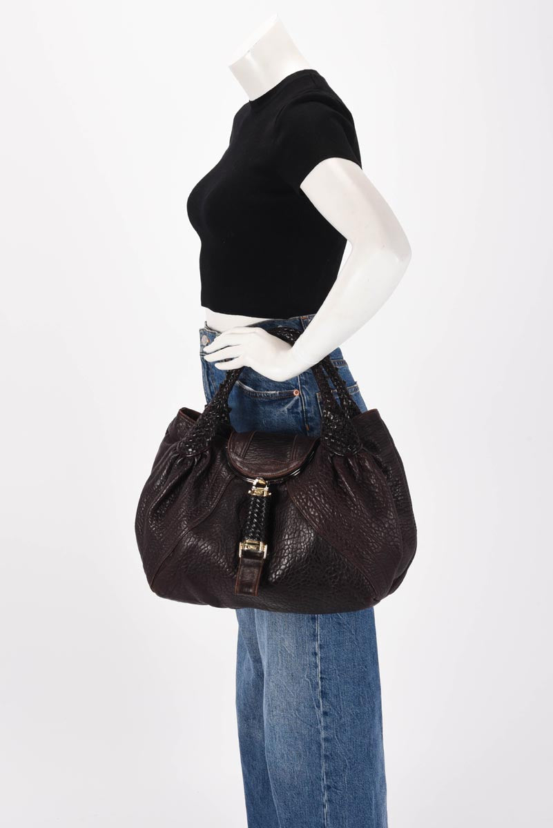 Fendi Brown Nappa Spy Shoulder Bag