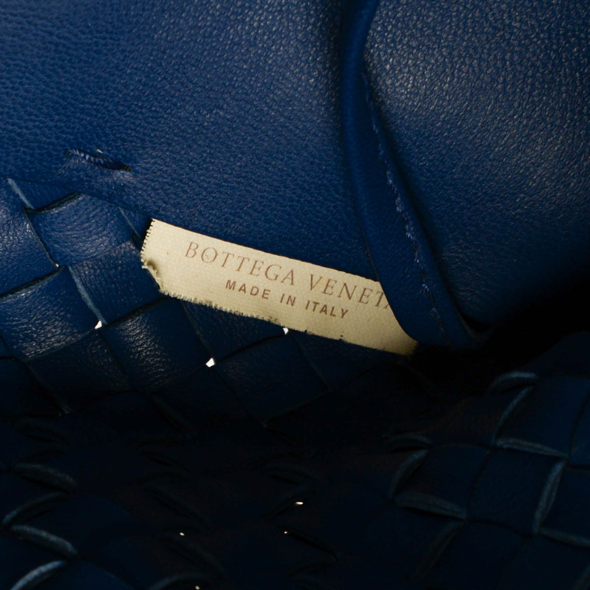 Bottega Veneta Cobalt Intrecciato Leather Large Cabat Tote