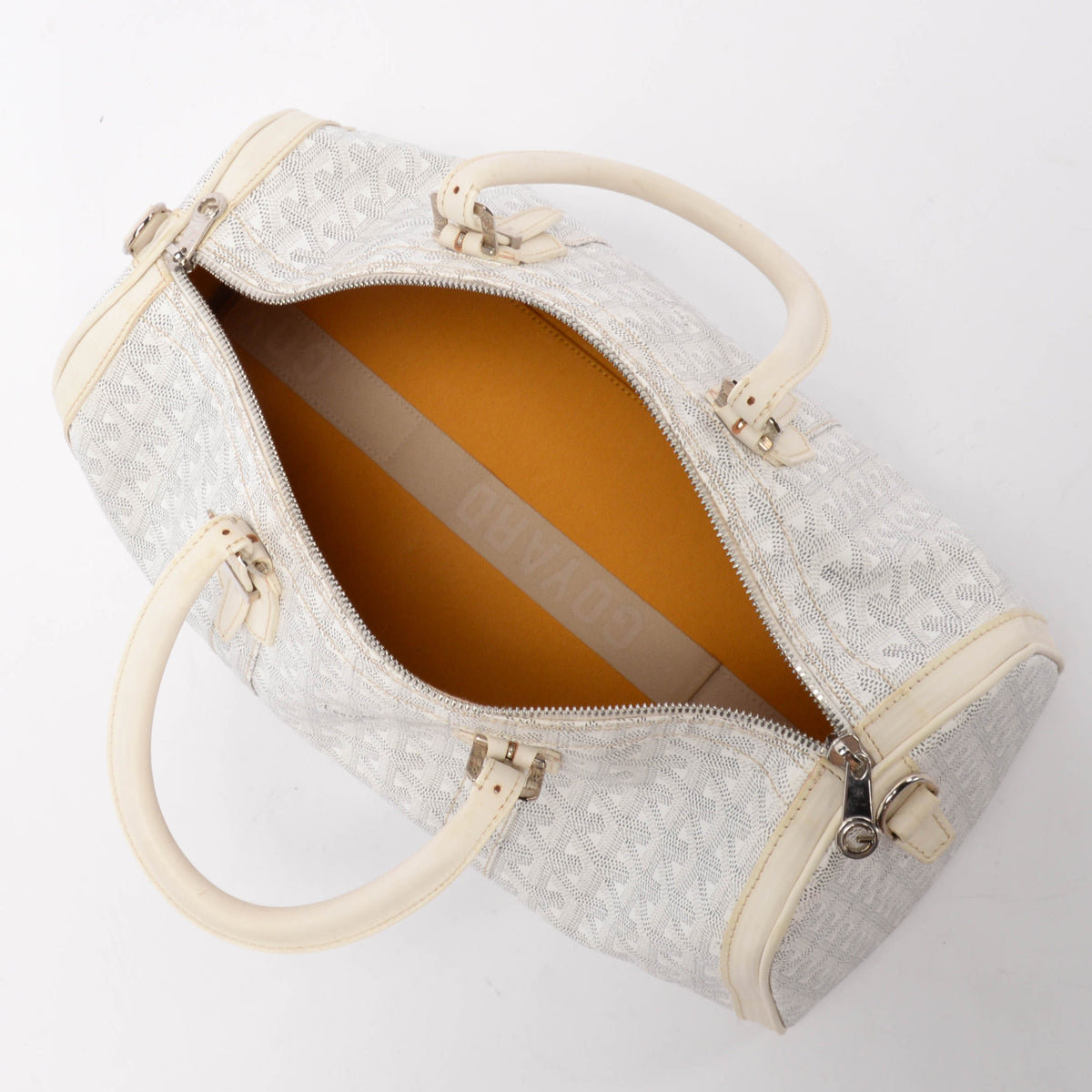 Goyard White Goyardine Crosiere 40 Cross Body Bag