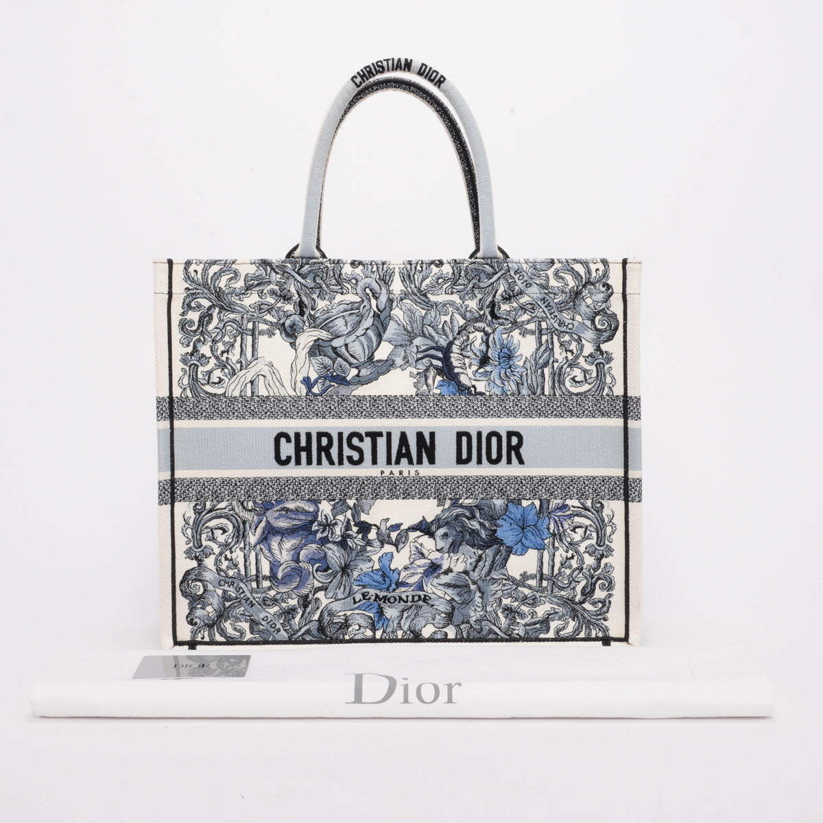 Dior Blue Le Monde Limited Edition Large Book Tote