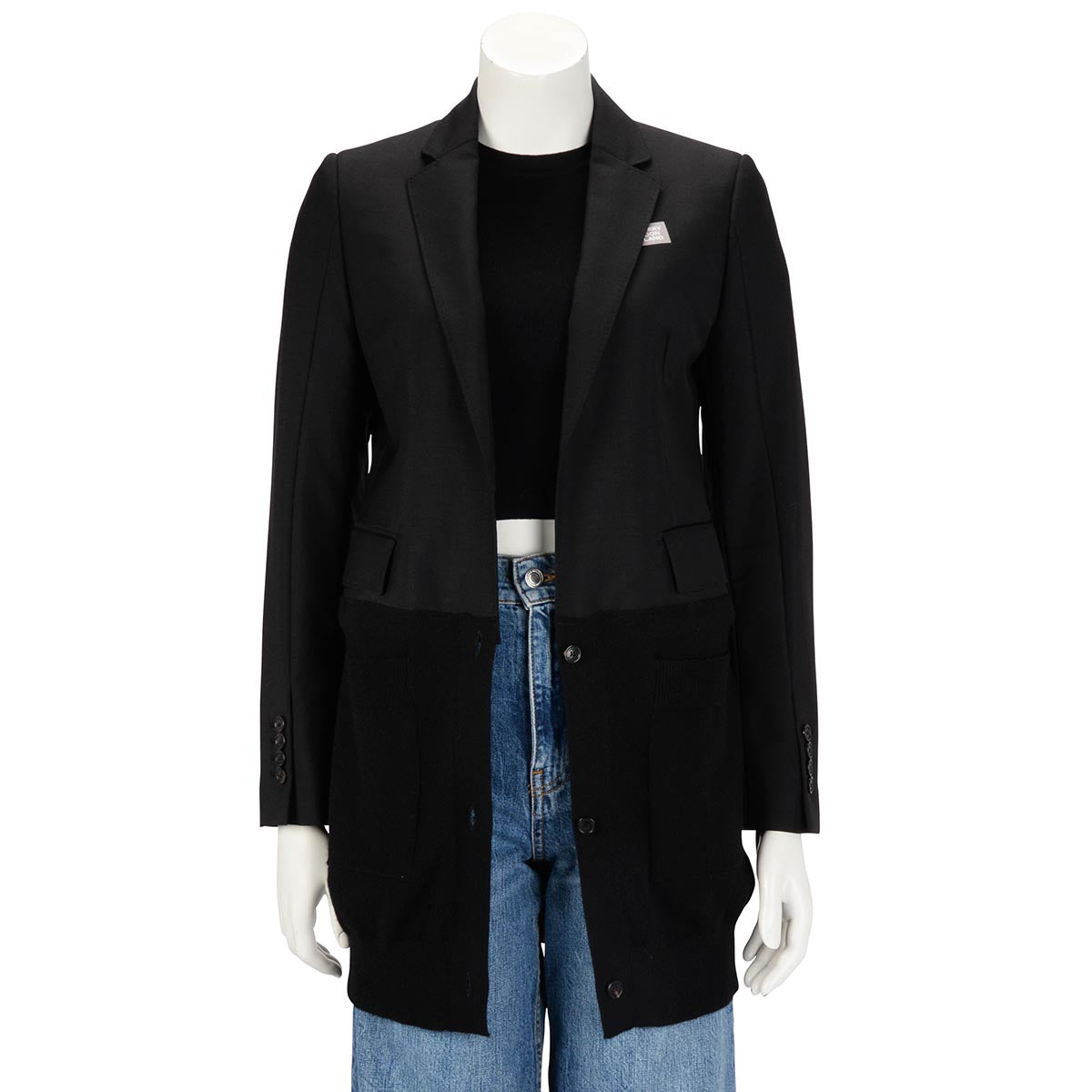 Burberry Black Wool & Cashmere Cardigan Jacket UK 6