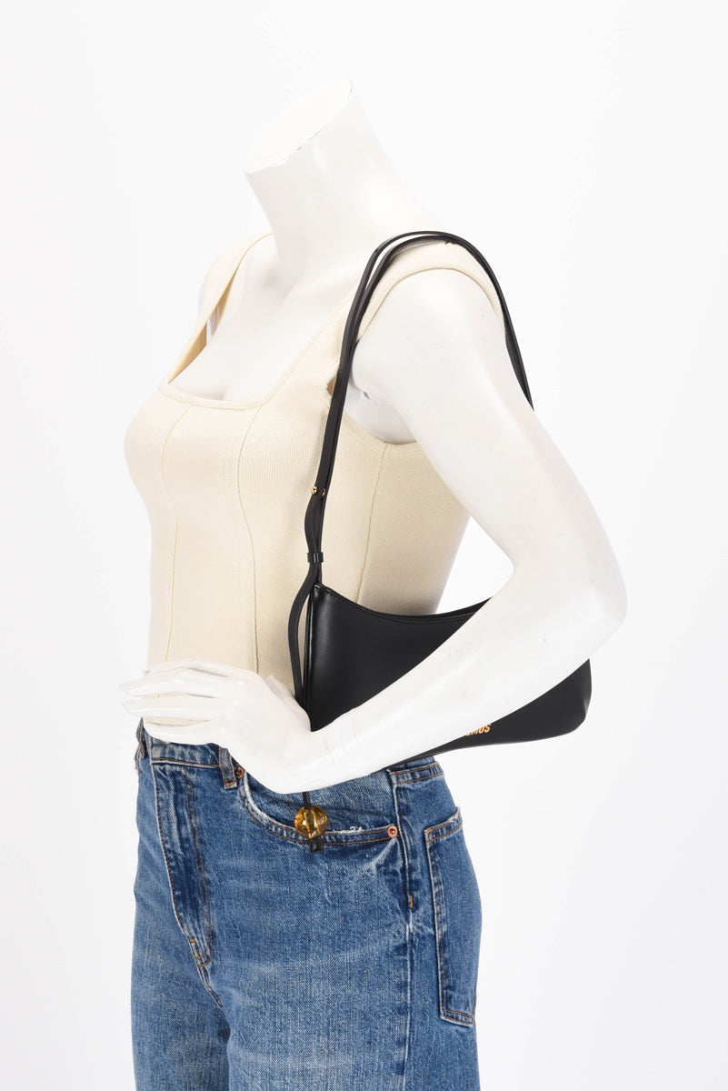 Jacquemus Black Calfskin Le Bisou Perle Bag