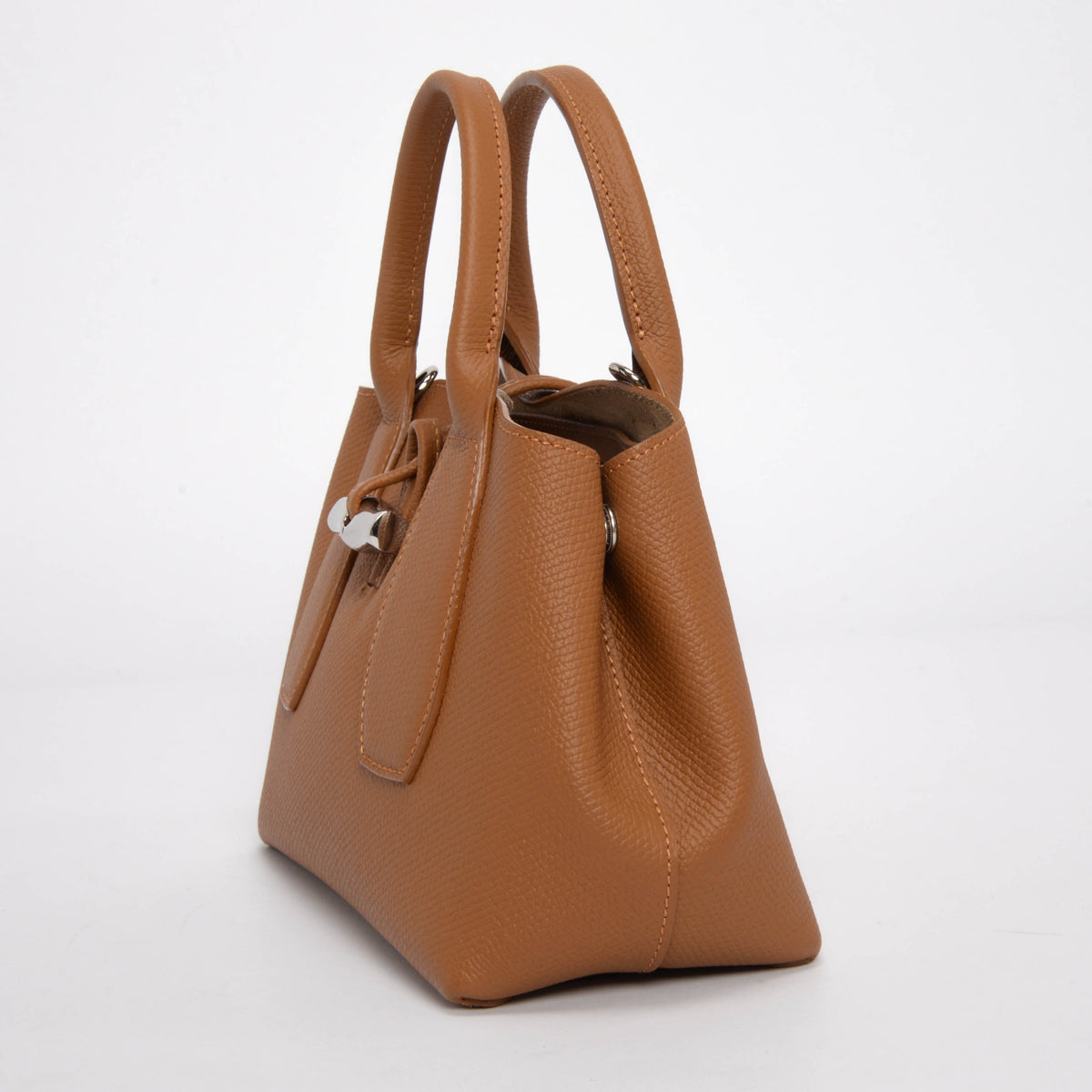 Longchamp Tan Calfskin Small Le Roseau Bag