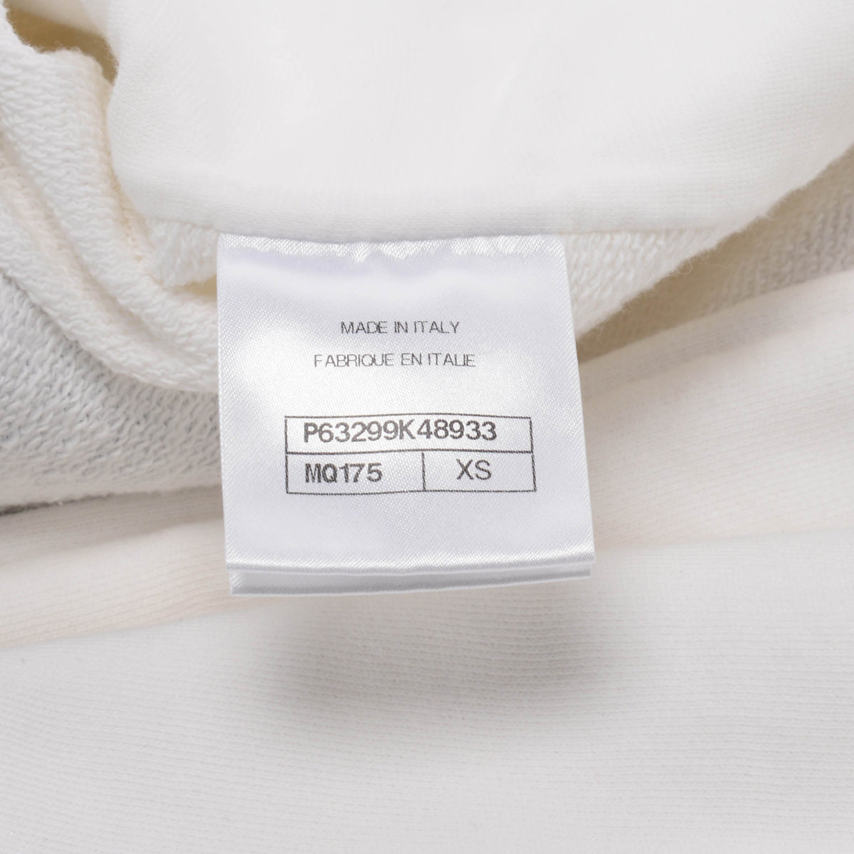 Chanel White Cotton Coco Graffiti Zip Hoodie XS