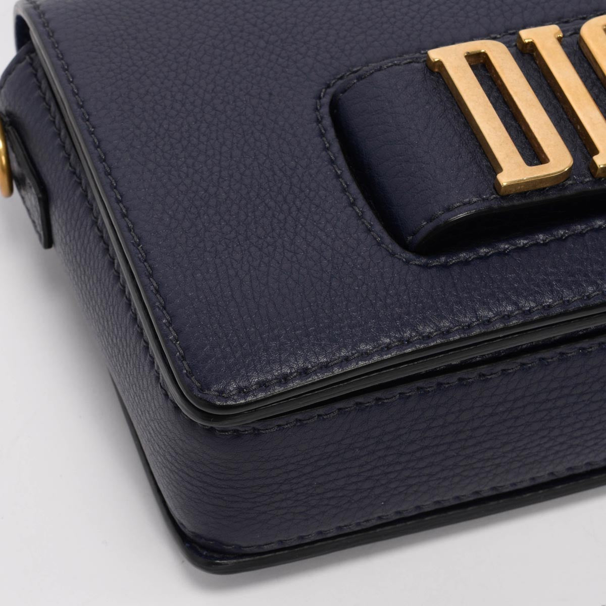 Dior Navy Grained Calfskin Dior(r)evolution Flap Bag