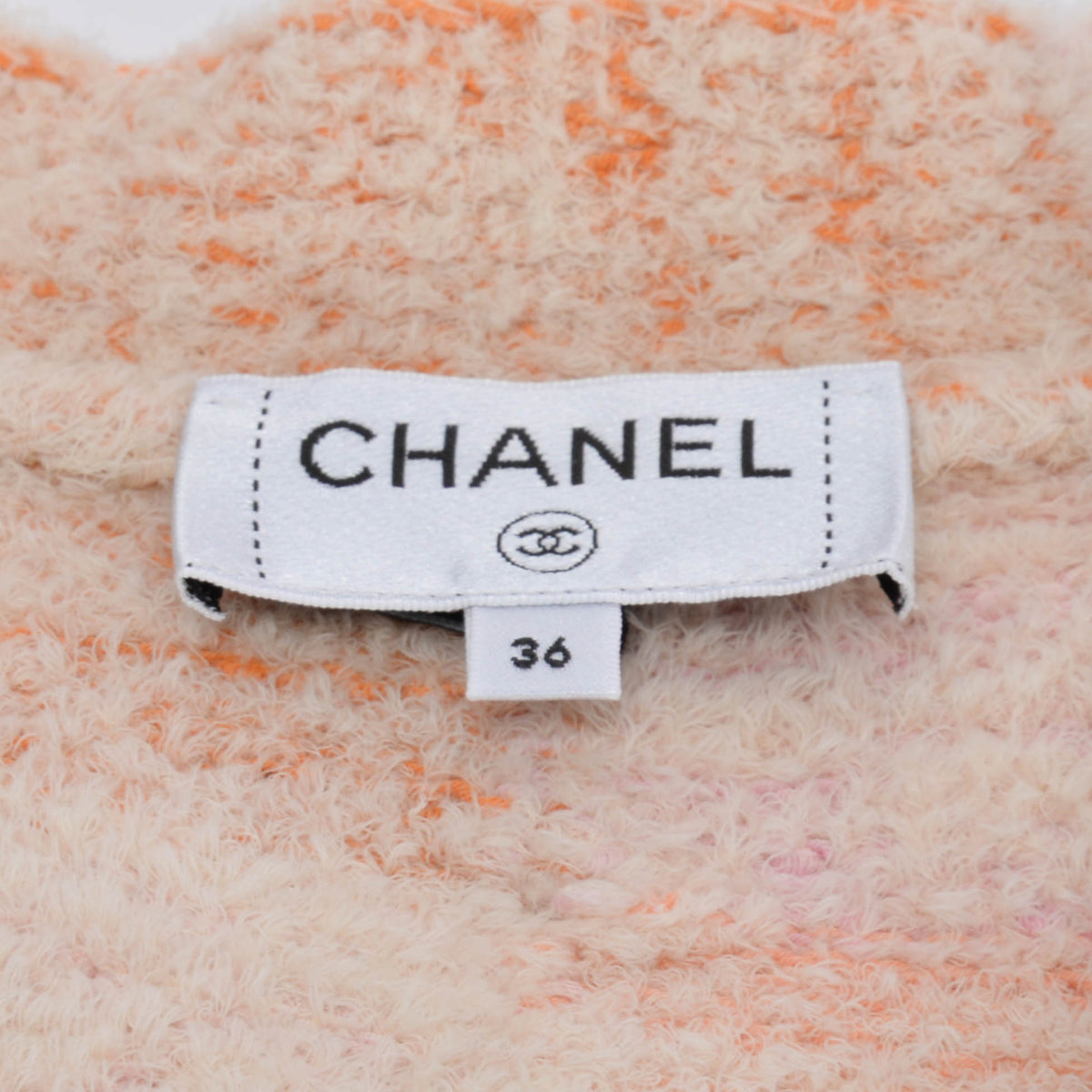 Chanel Pink Chenille Oversized Cardigan FR 36