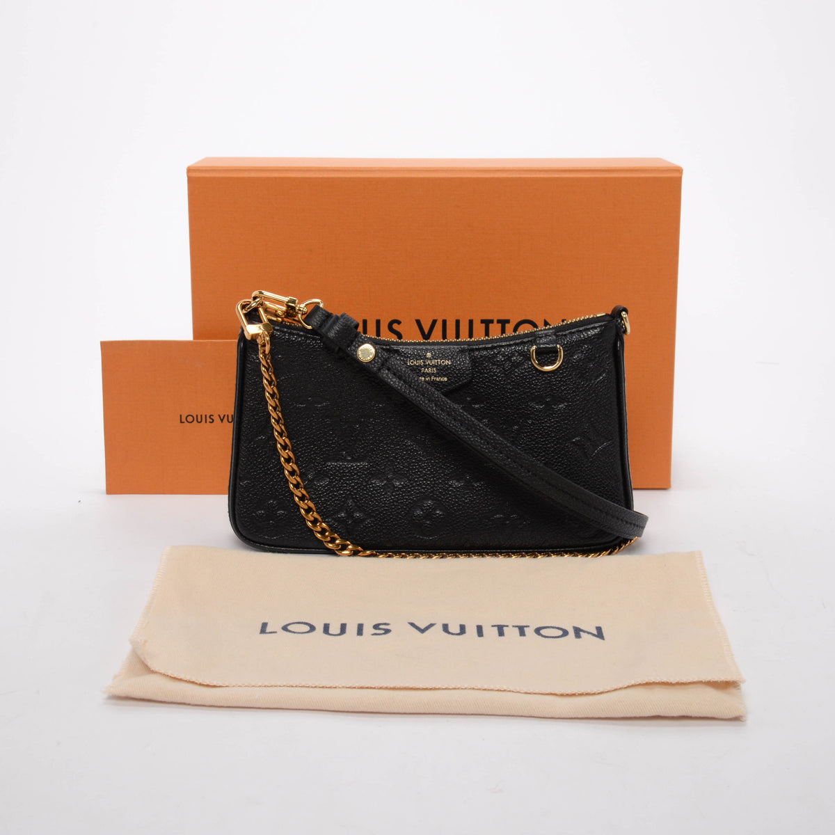 Louis Vuitton Black Monogram Empreinte Easy Pouch on Strap