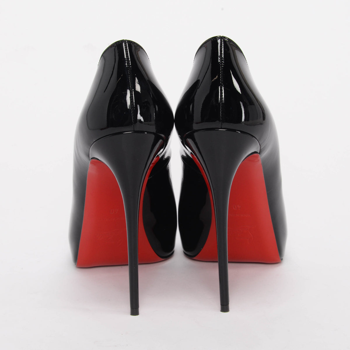 Christian Louboutin Black Patent Very Prive 120 Pumps 40