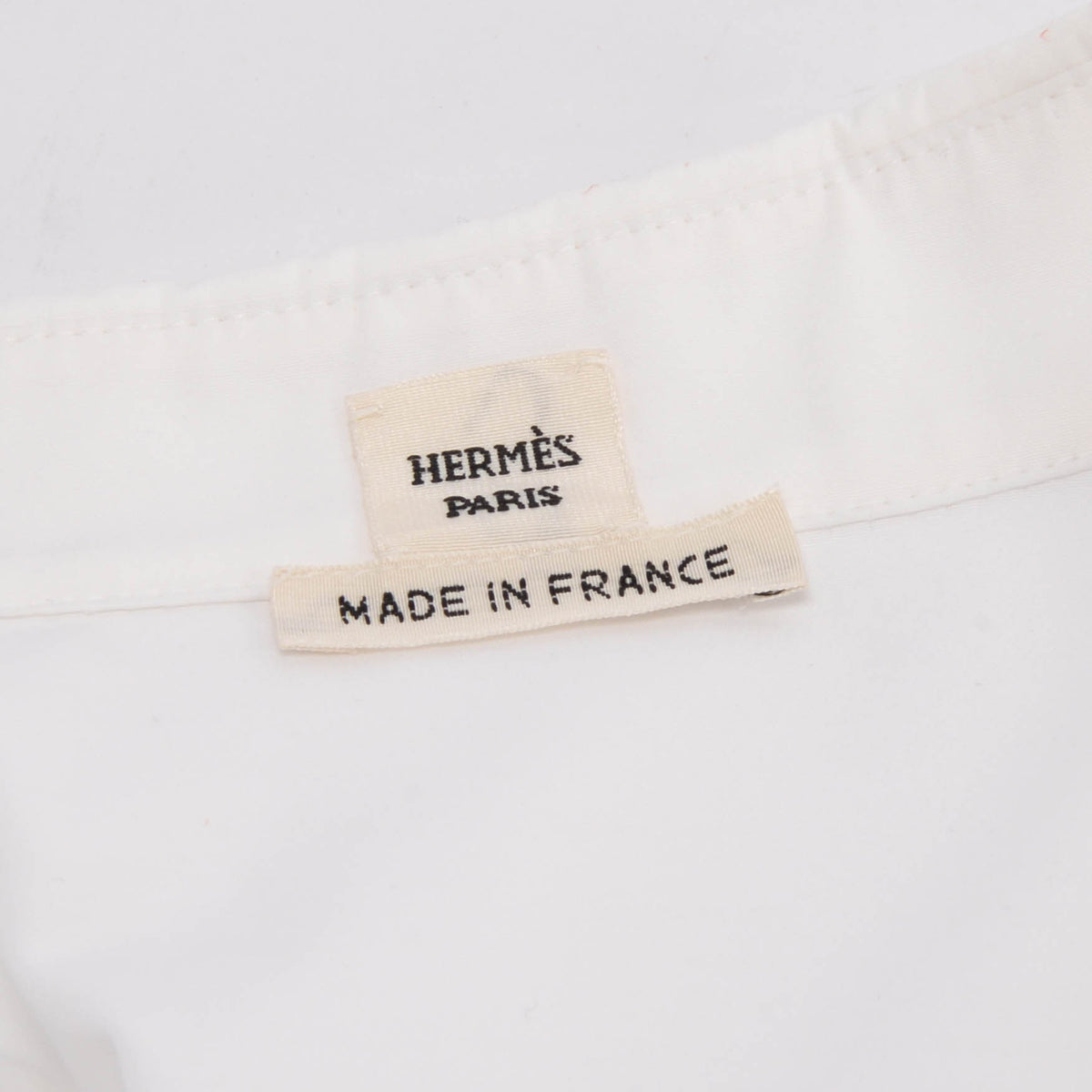 Hermes White Cotton Sleeveless Shirt FR 42
