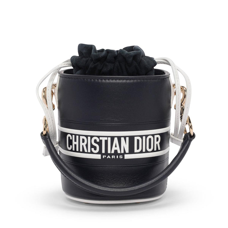 Dior Navy Calfskin Vibe Micro Bucket Bag