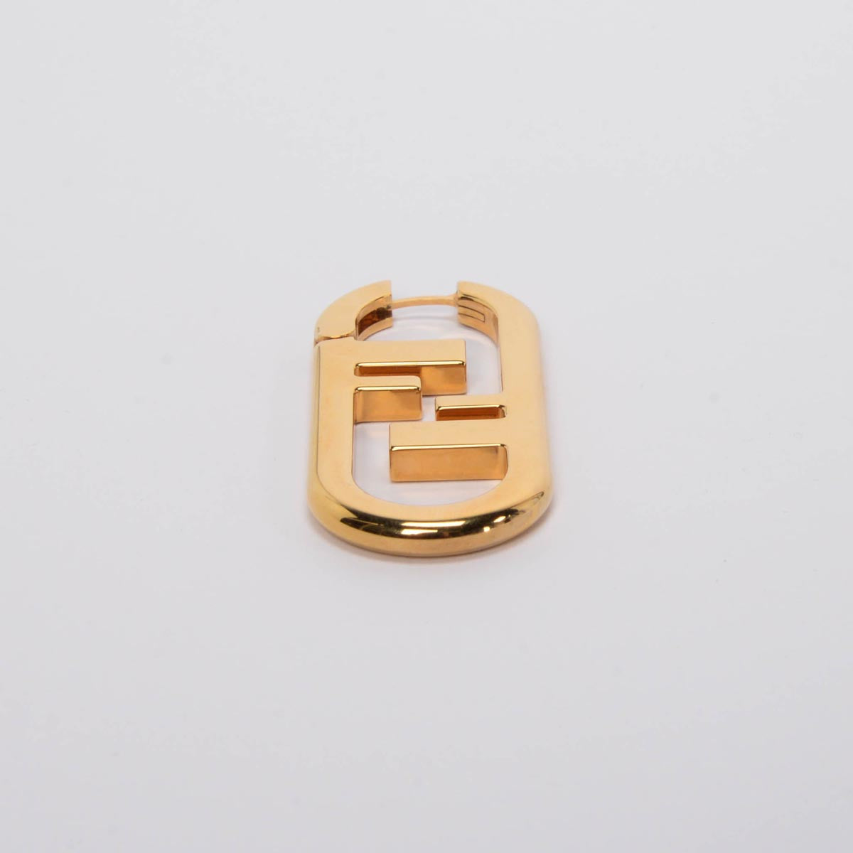 Fendi Gold Metal O'Lock Single Earring