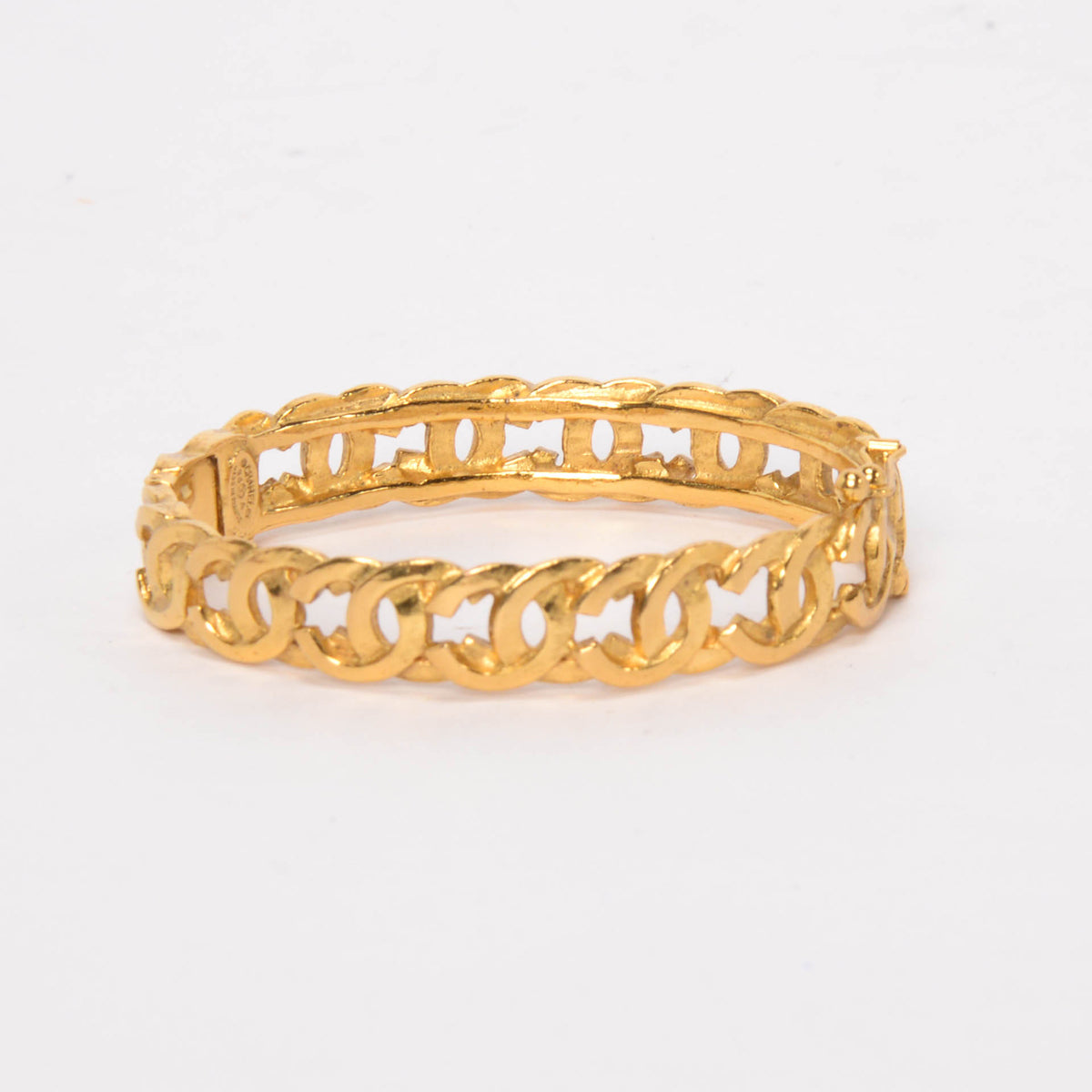 Chanel Vintage Gold Plated CC Bracelet