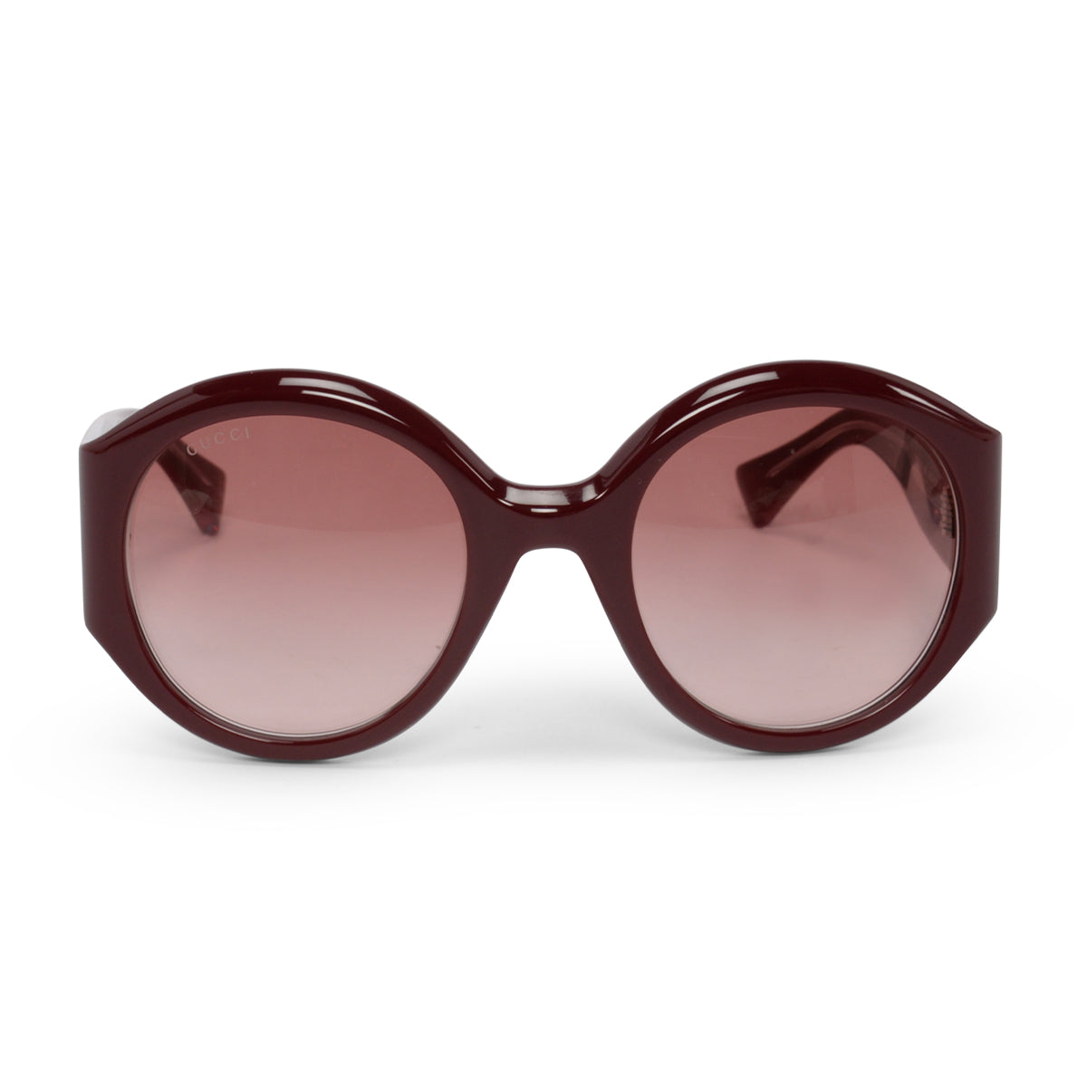 Gucci Rosso Ancora Round Frame Sunglasses