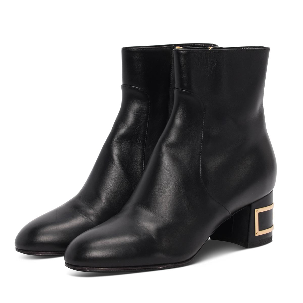 Louis Vuitton Black Calfskin Bliss Ankle Boots 39