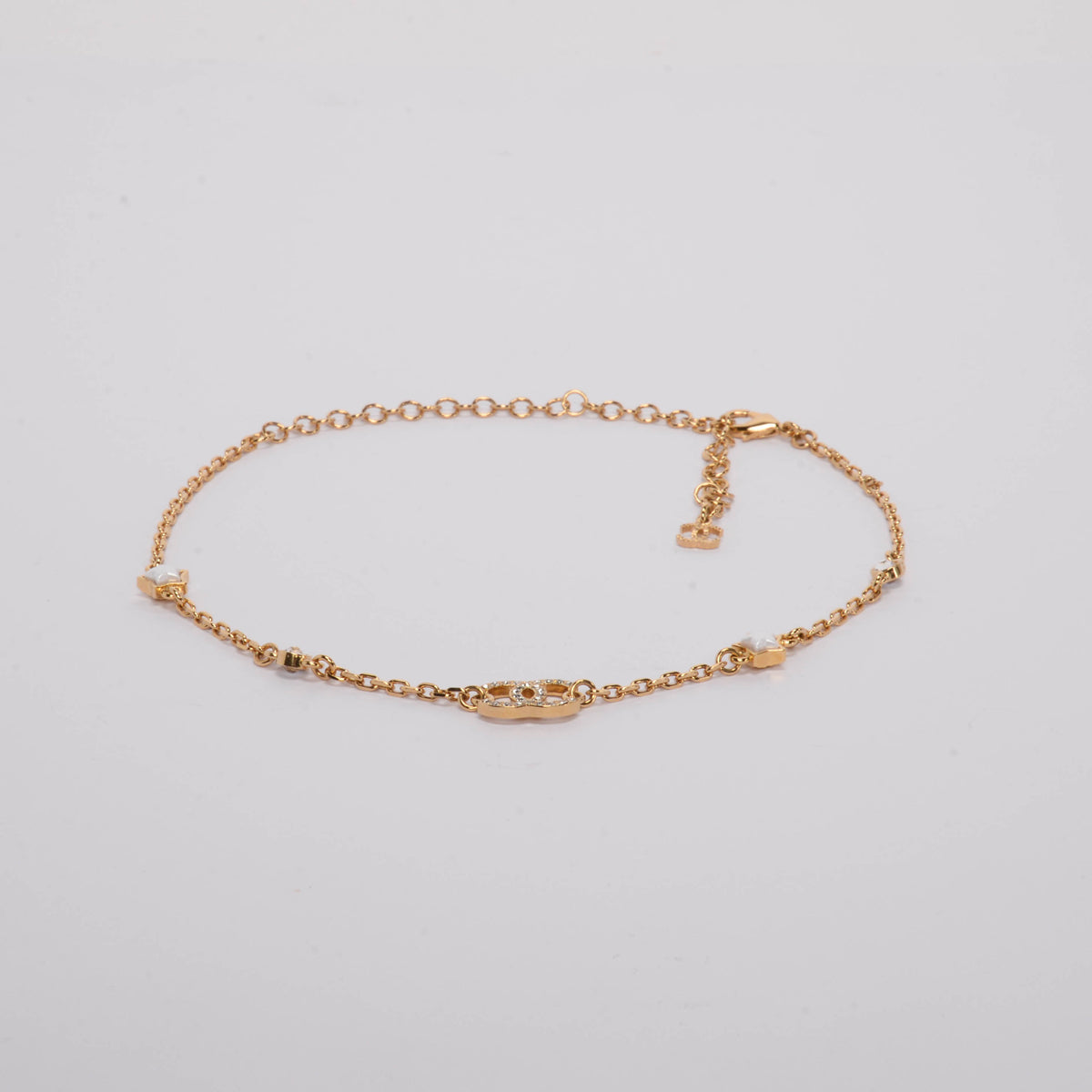 Chanel Gold Crystal CC Star Choker Necklace