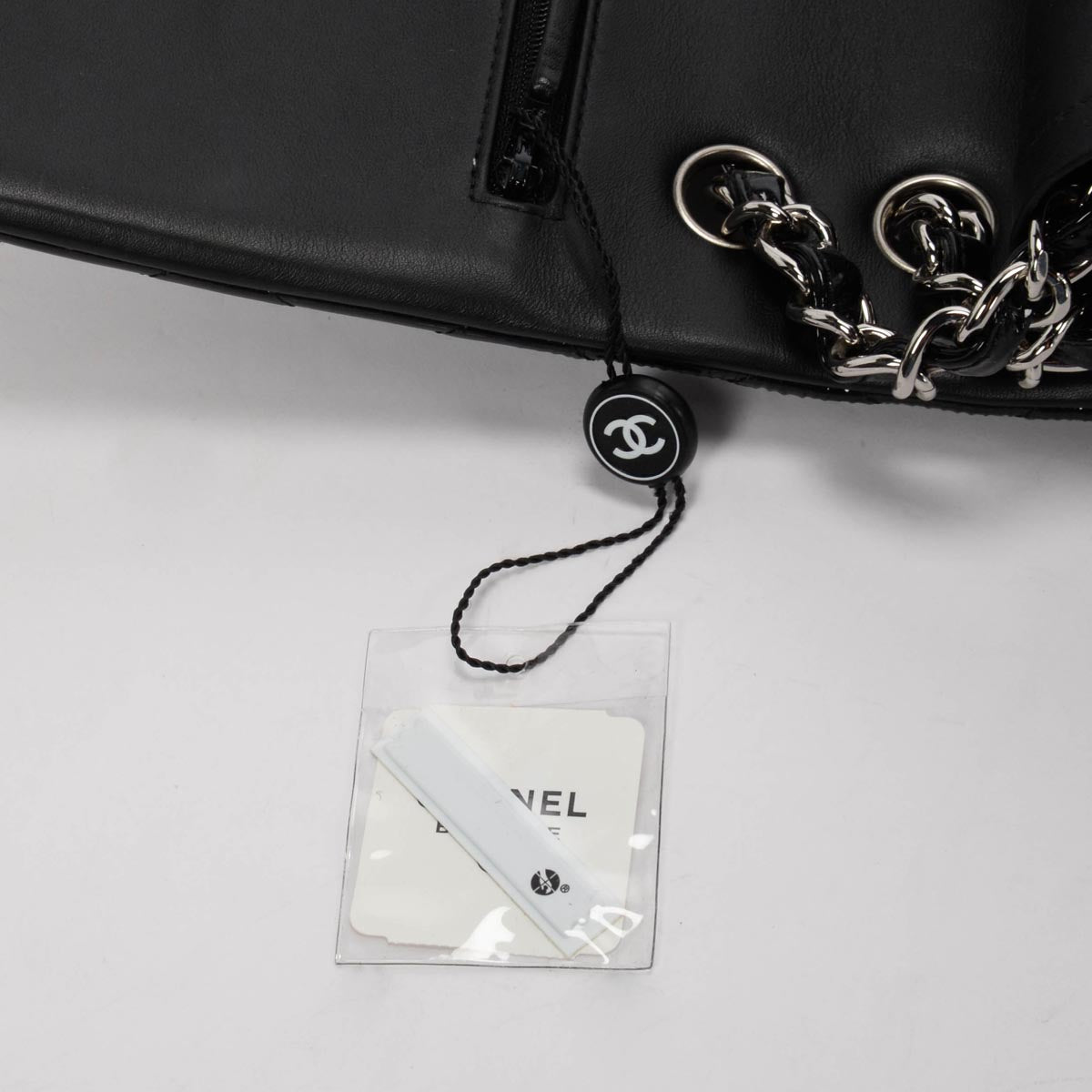 Chanel Black Quilted Patent Large Double Flap Bag