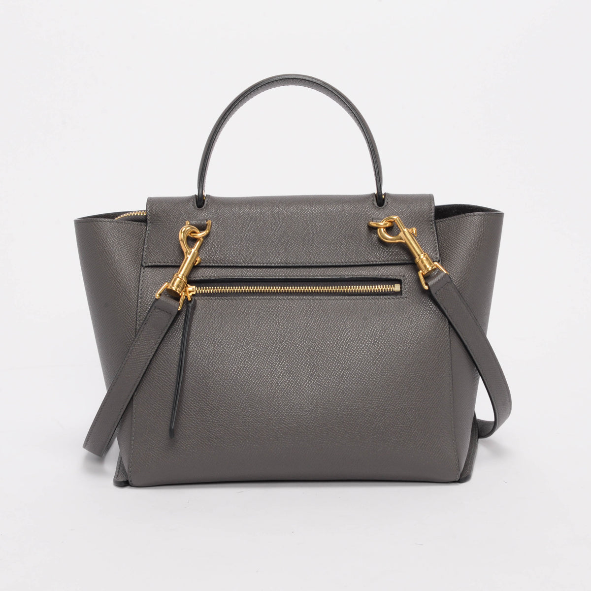 Celine Anthracite Grained Calfskin Micro Belt Bag