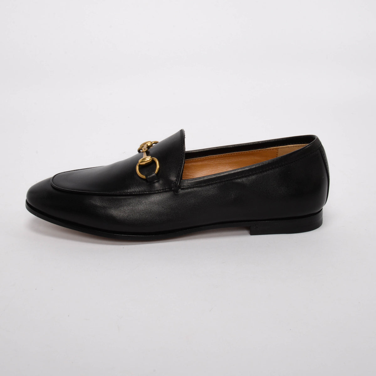 Gucci Black Calfskin Jordaan Horsebit Loafers  36