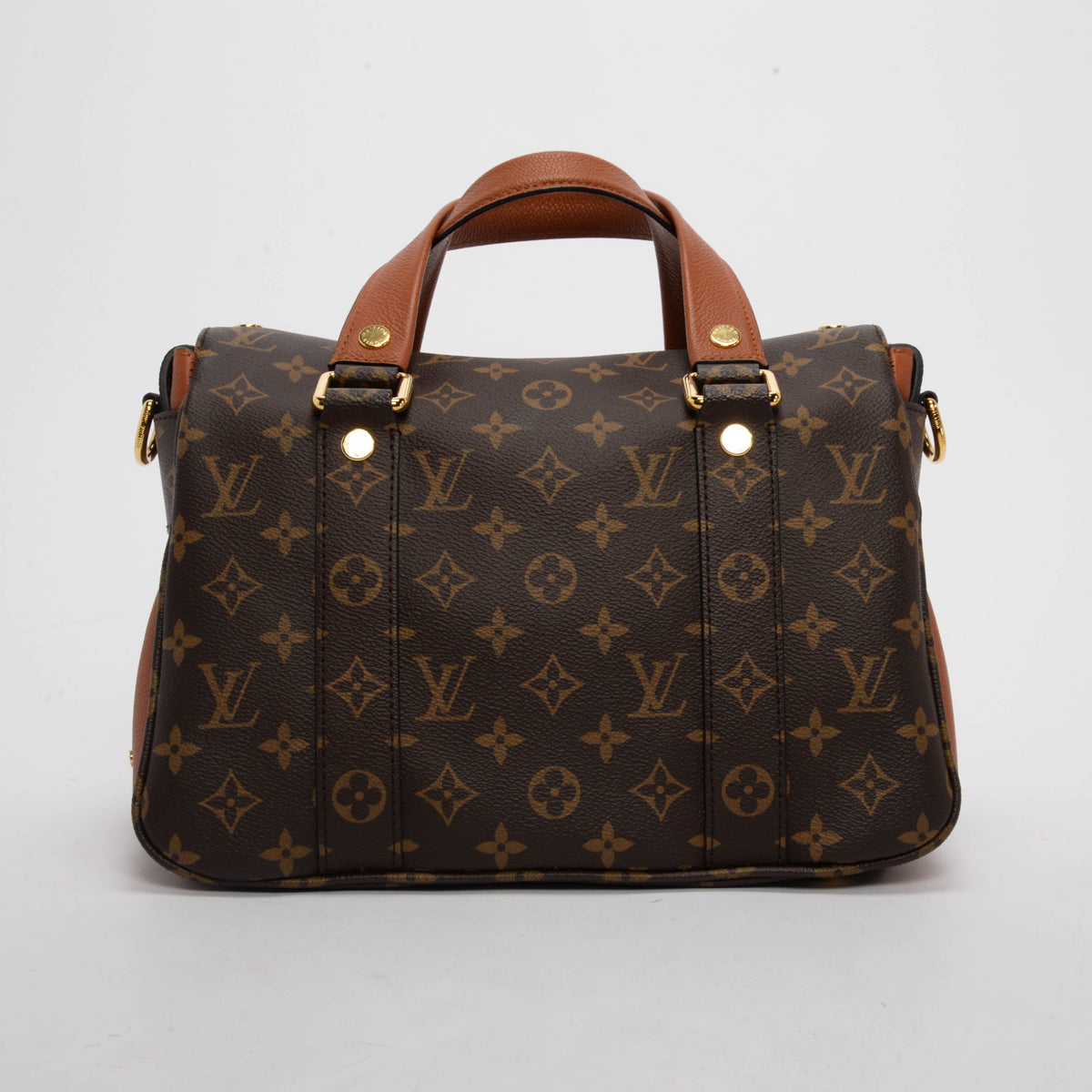 Louis Vuitton Caramel Leather & Monogram Manhattan NM Bag