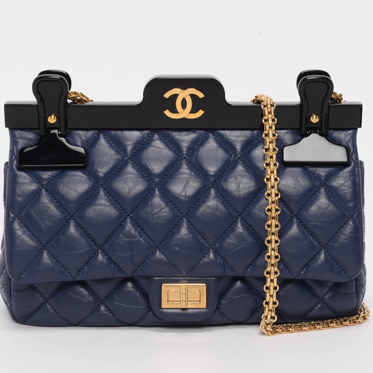 Chanel Navy Aged Calfskin 2.55 Reissue Hanger Flap Bag