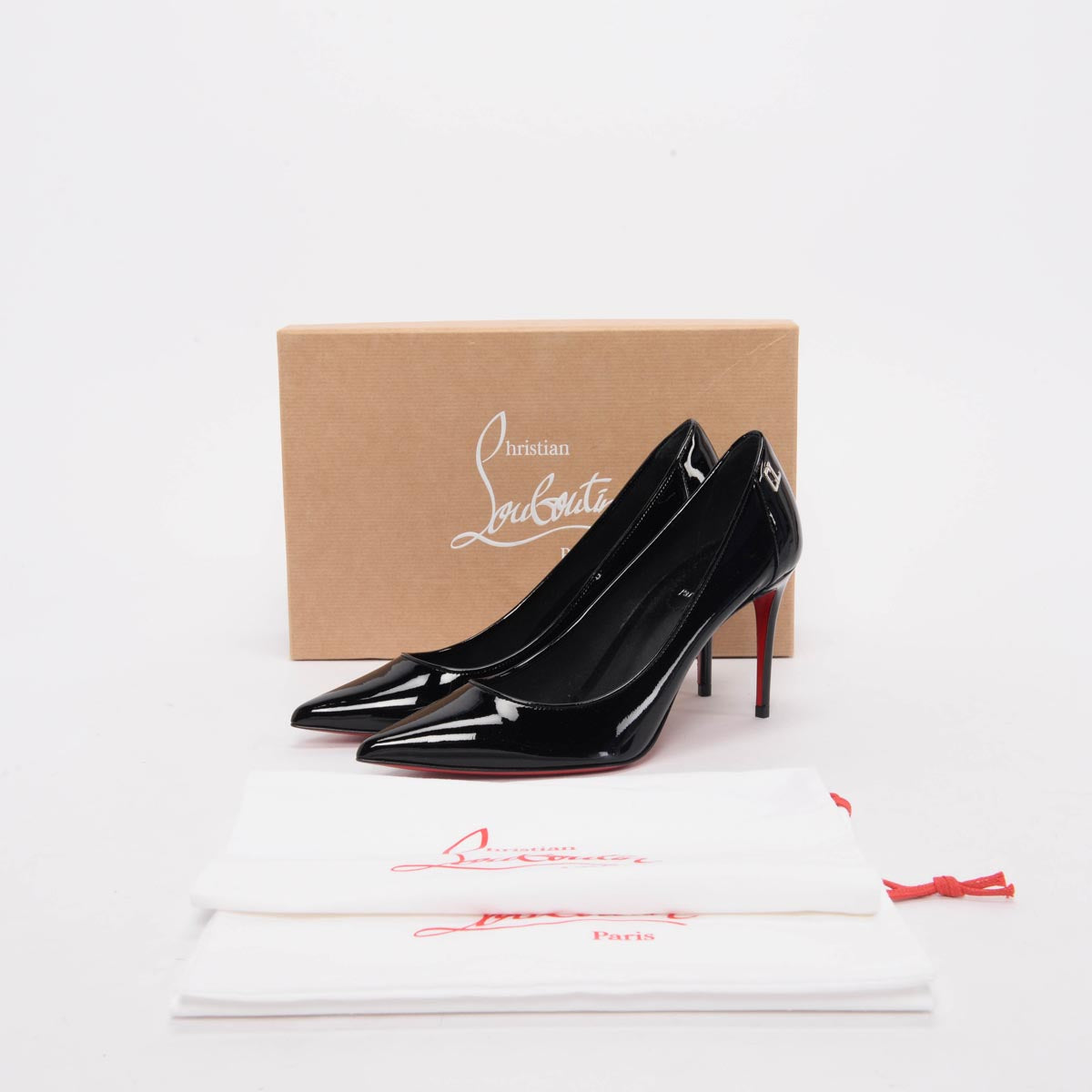 Christian Louboutin Black Patent Sporty Kate 85 Pumps