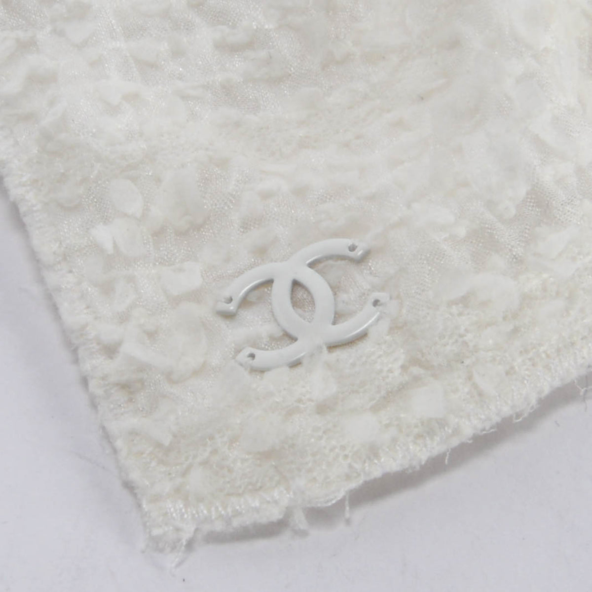 Chanel Ecru Fantasy Tweed Drawstring Jacket FR 40