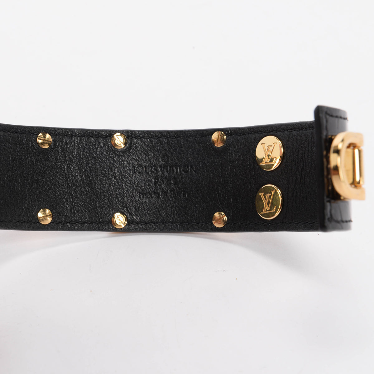 Louis Vuitton Black Crocodile So LV Cuff