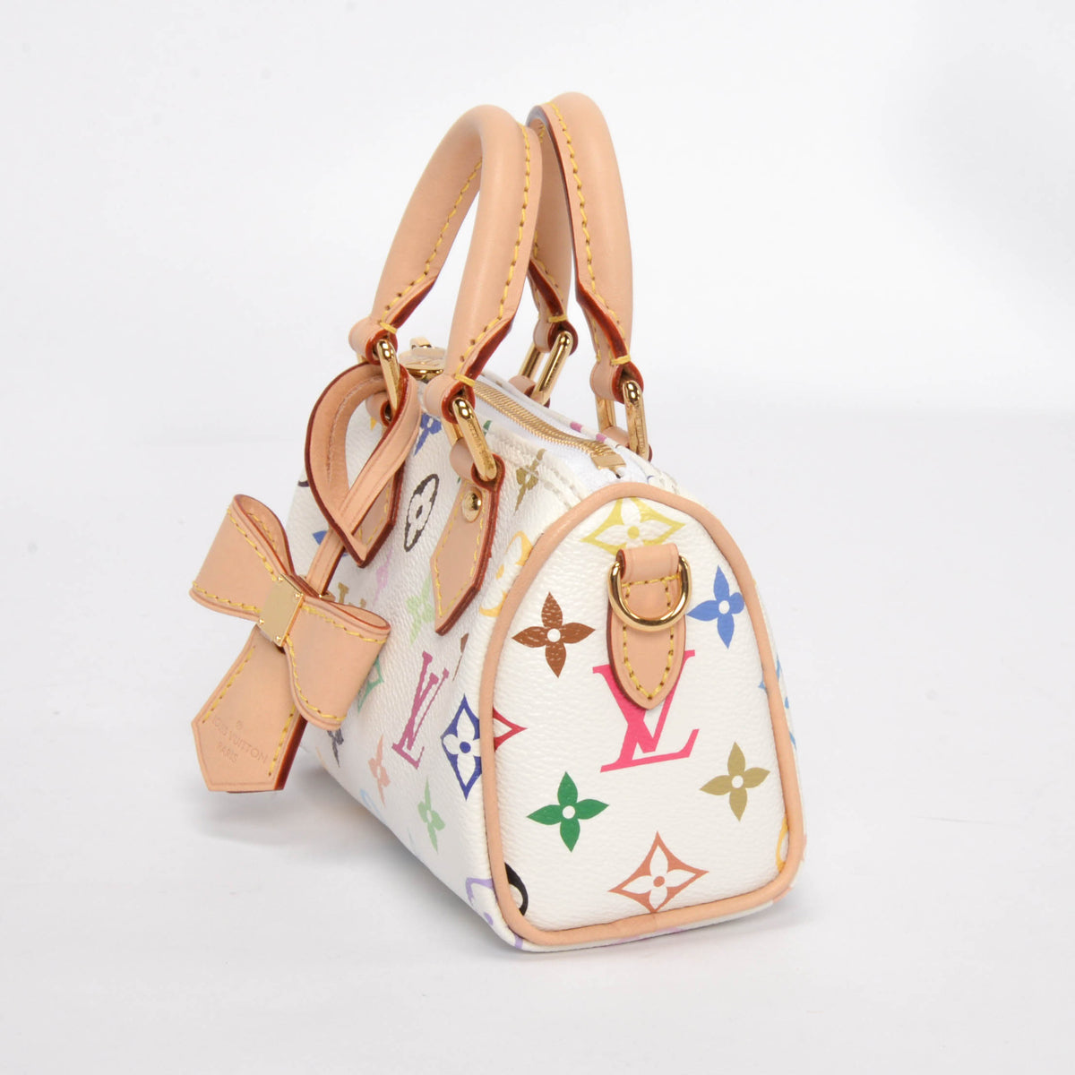 Louis Vuitton x TM White Multicolore Monogram Nano Speedy