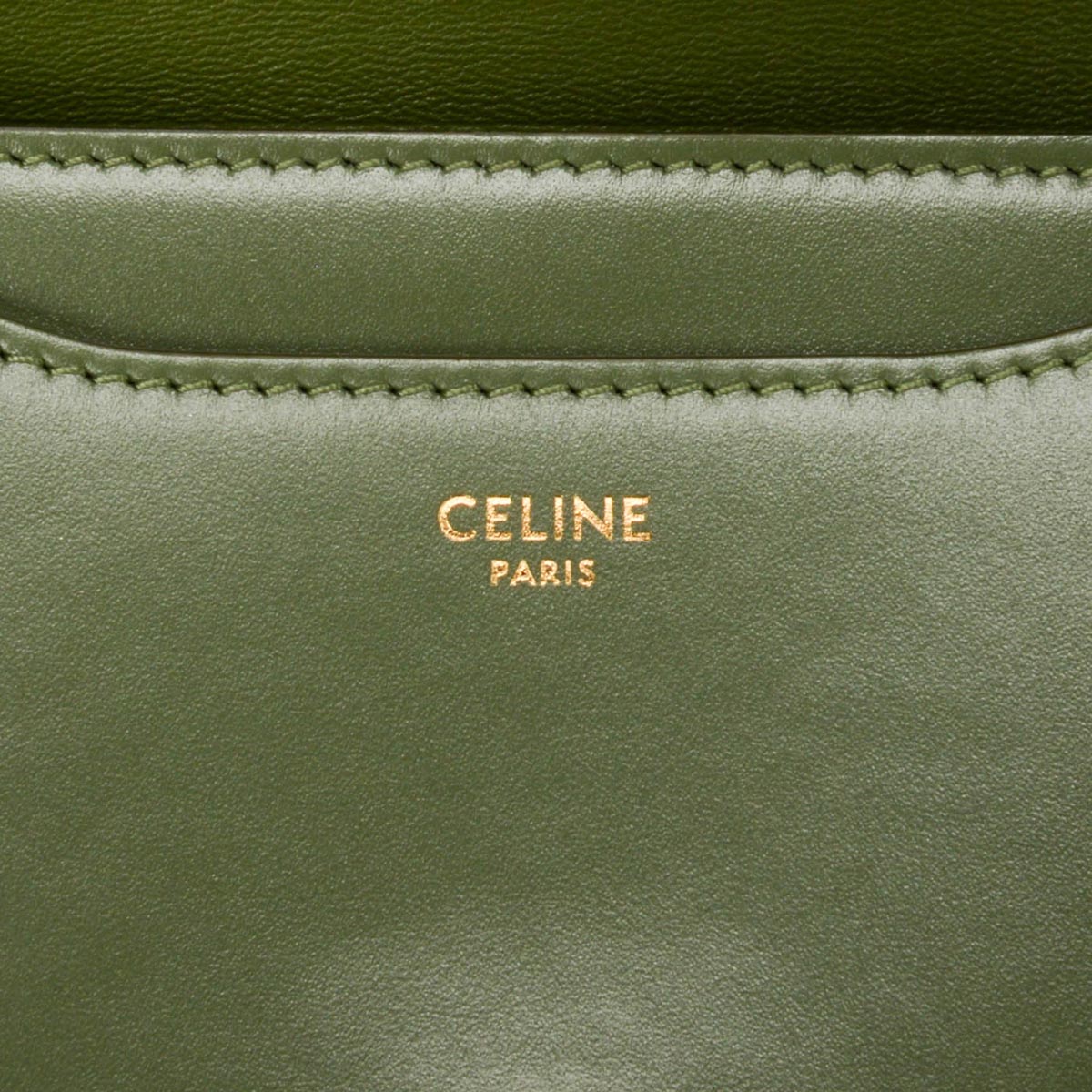 Celine Light Khaki Satinated Calfskin Small Besace 16 Bag