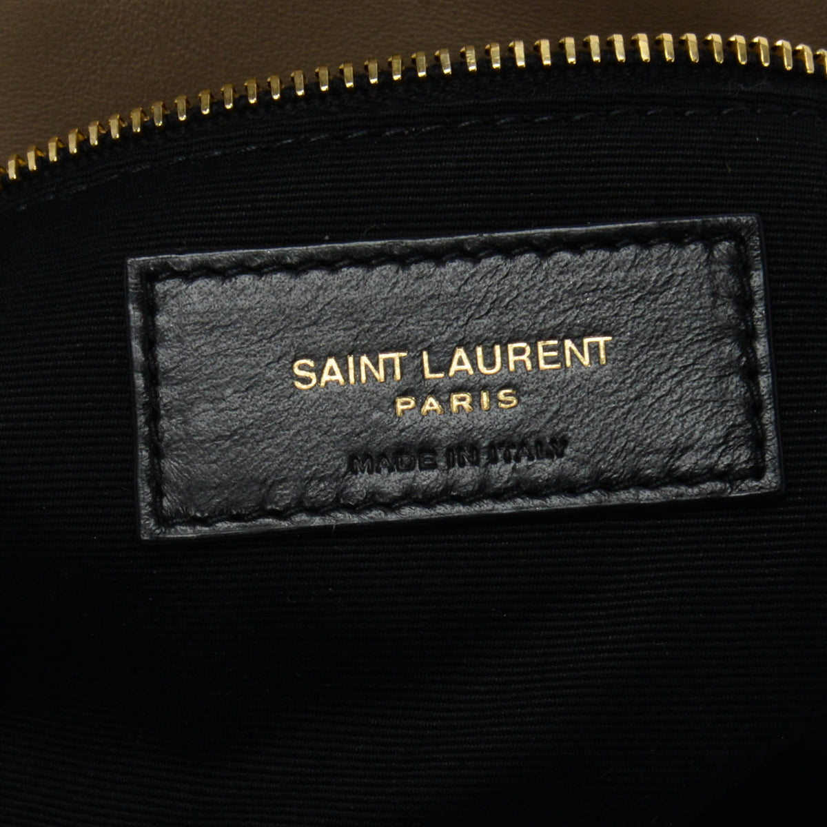 Saint Laurent Dark Beige Quilted Lambskin Toy Puffer Bag