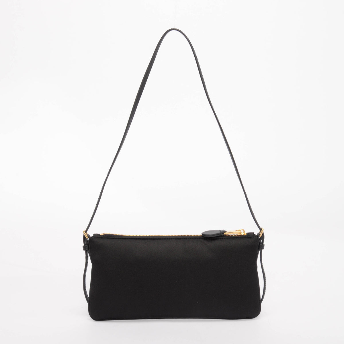 Miu Miu Black Duchesse Satin Beaded Mini Pouch