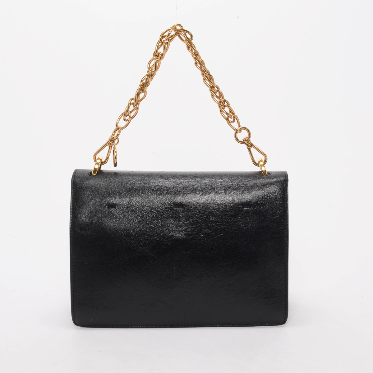 Fendi Black Glossy Lambskin Kan U Shoulder Bag