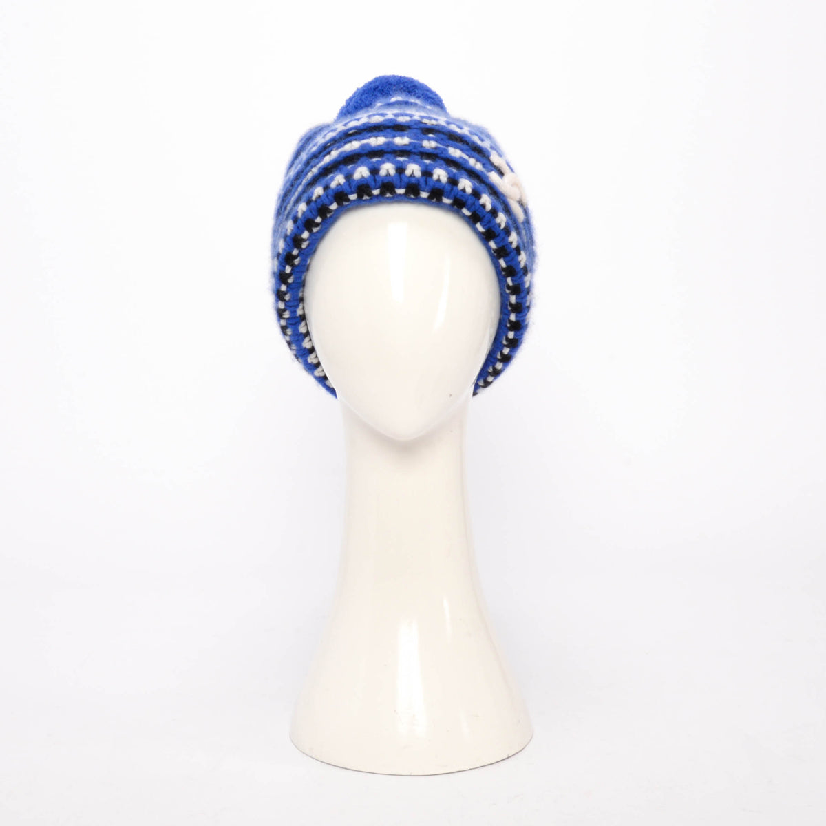 Chanel Blue Cashmere CC Beanie