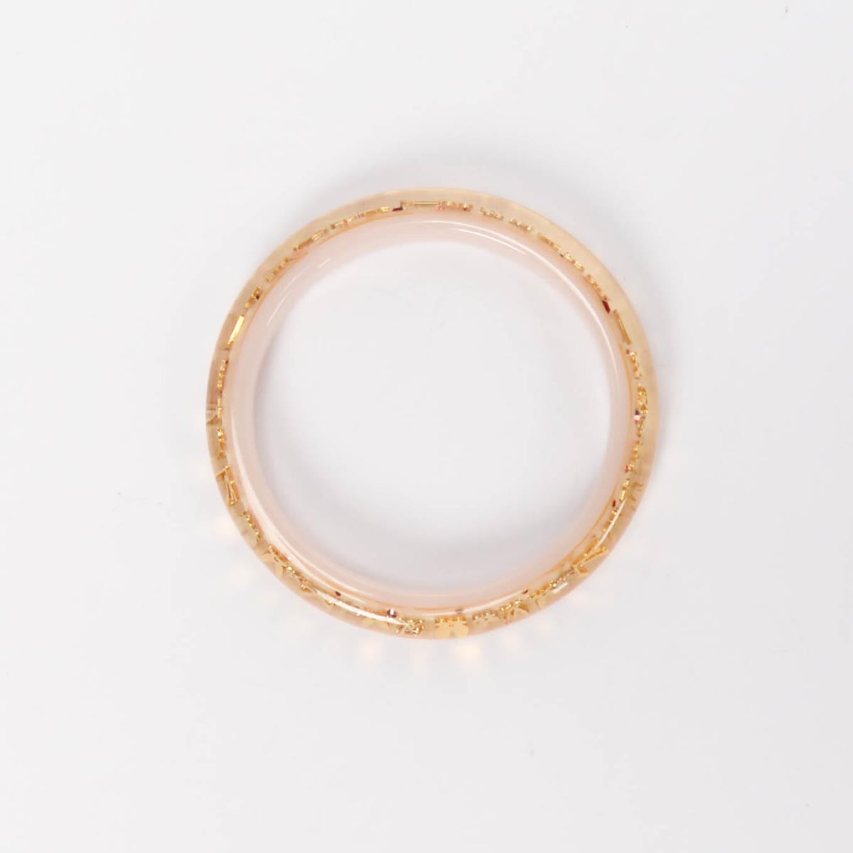 Louis Vuitton White Resin Monogram Inclusion Bangle