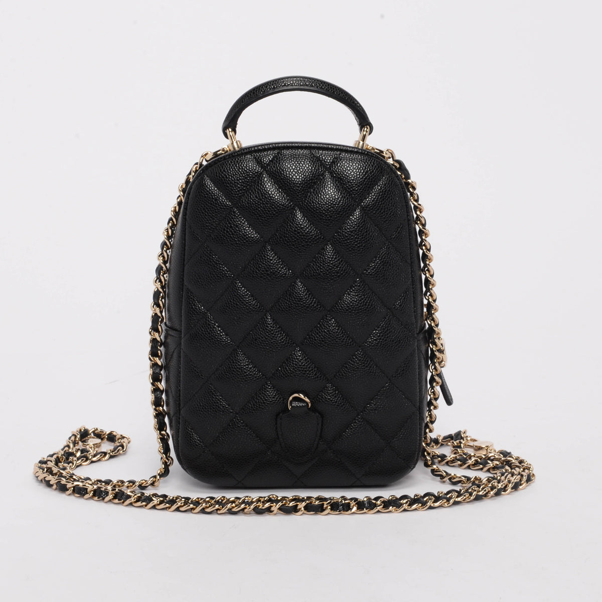 Chanel Black Quilted Caviar Mini Backpack