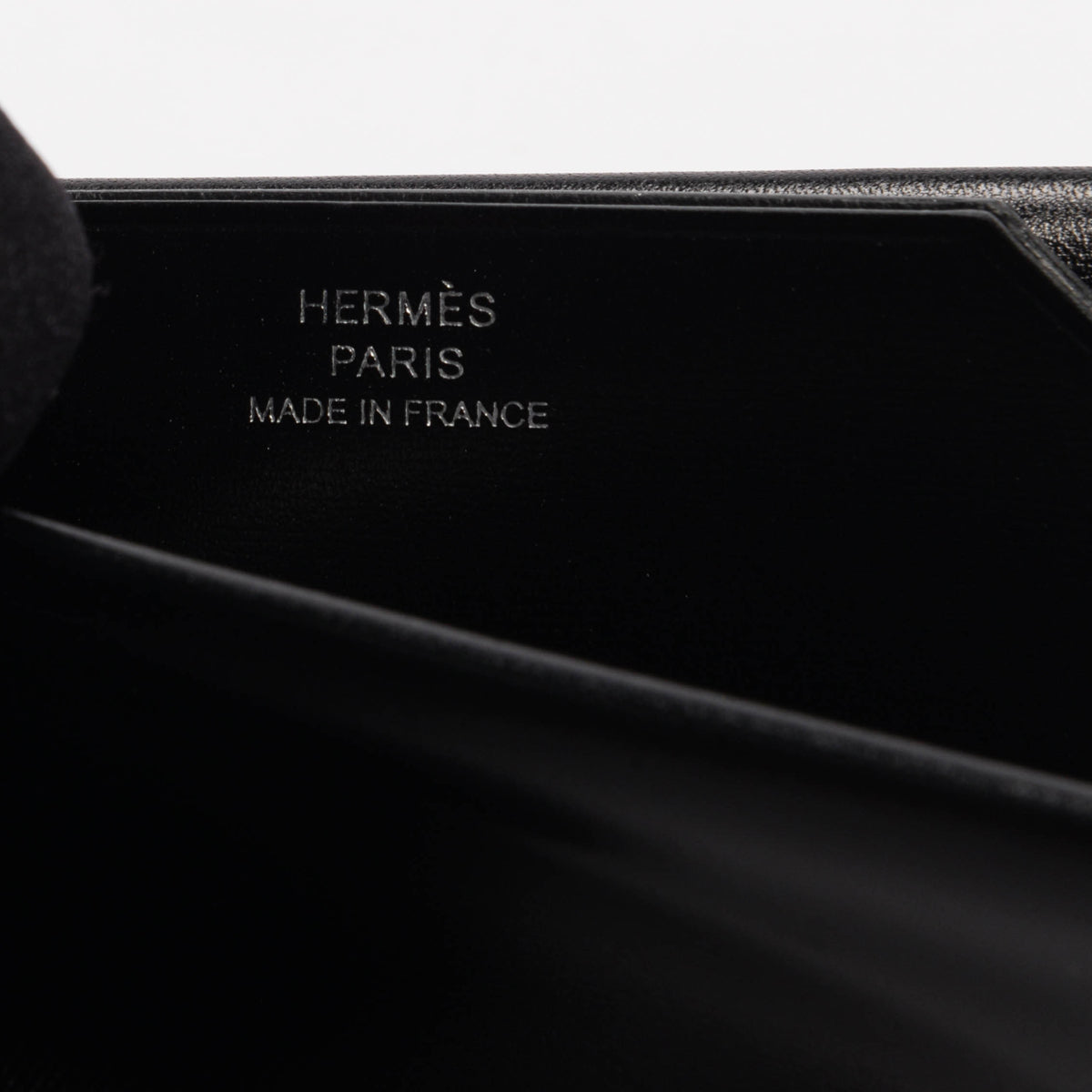Hermes Black Box Calf H Sellier Card Holder
