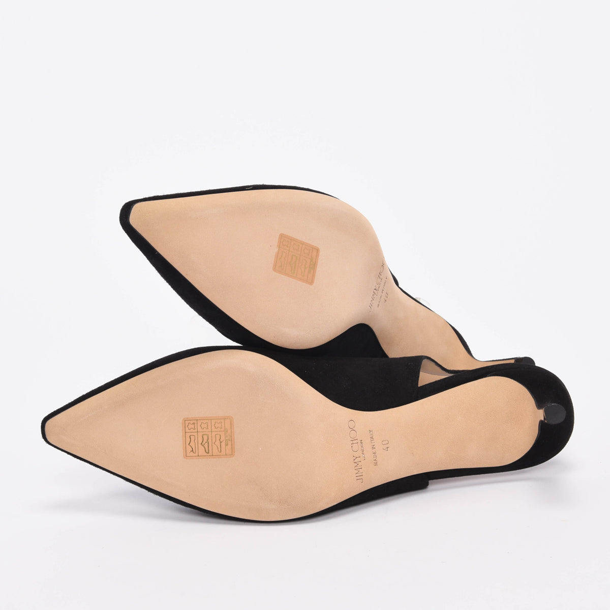 Jimmy Choo Black Suede Erin Slingback Pumps 40