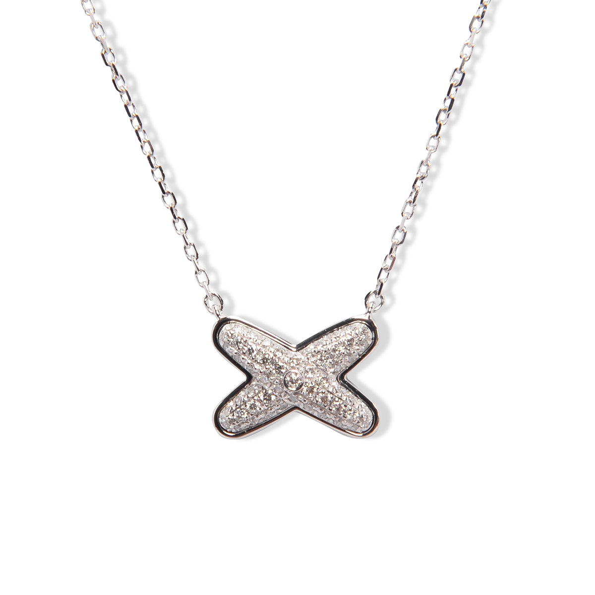 Chaumet White Gold & Diamonds Jeux De Liens Necklace