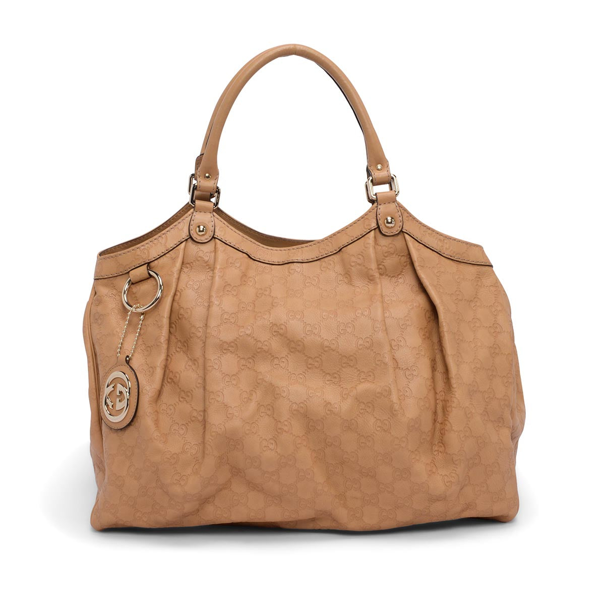 Gucci Camel Guccissima Large Sukey Tote