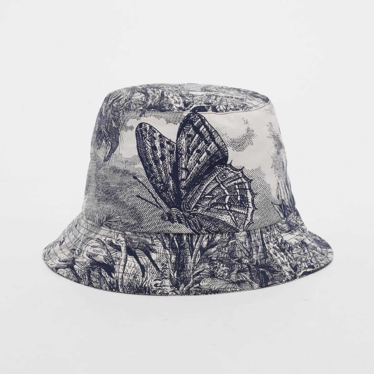 Dior Navy Nylon Toile de Jouy Bucket Hat