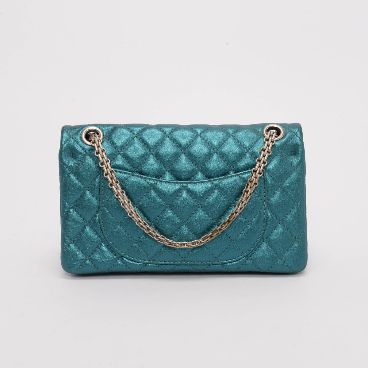 Chanel Teal Metallic Calfskin 2.55 Reissue 225 Bag