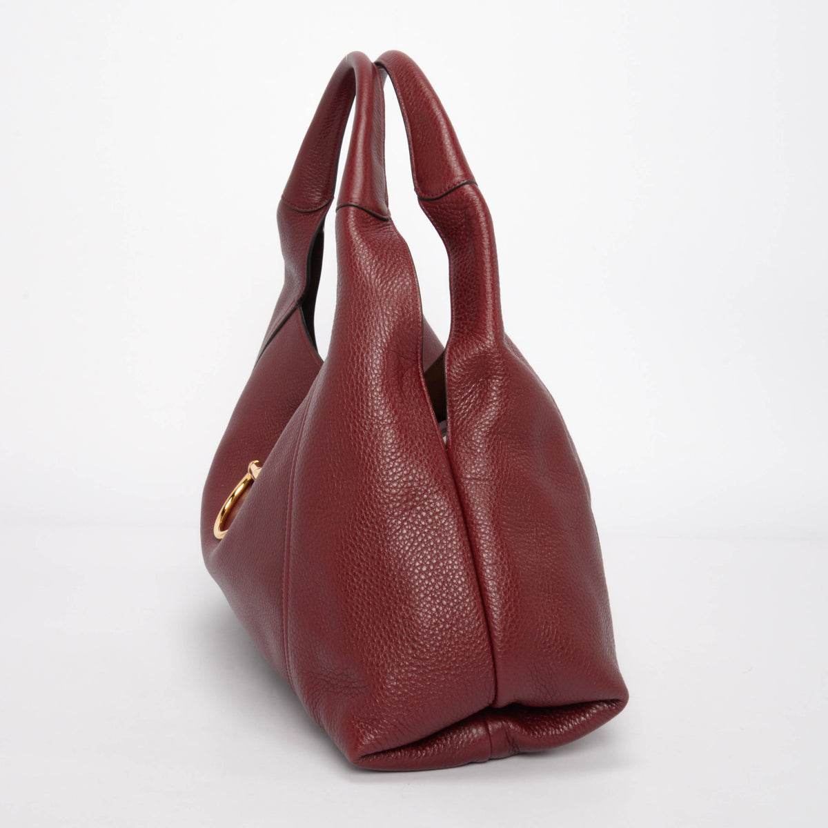 Gucci Rosso Ancora Grained Calfskin Softbit Maxi Shoulder Bag