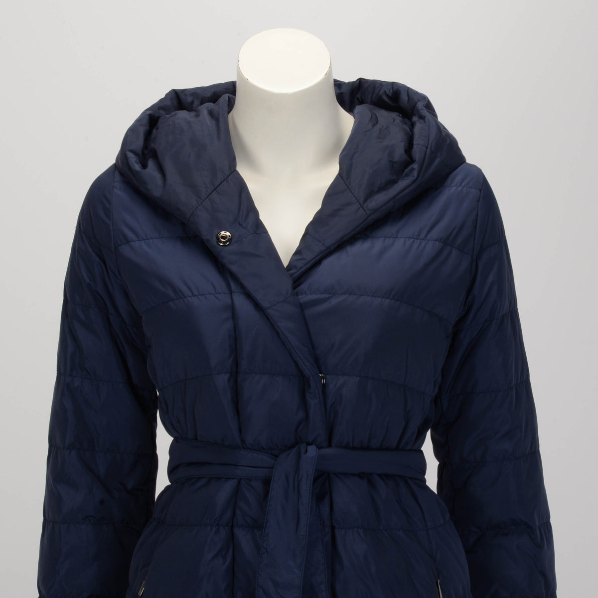 Max Mara Weekend Navy Quilted Nylon Urban Puffer Coat IT 38