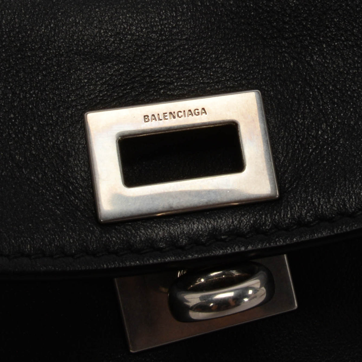 Balenciaga Black Calfskin Mini Rodeo Bag